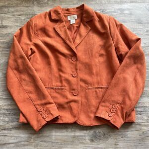 Halloween Fall Jacket Medium Button Up Orange Vintage NWT